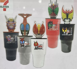 港澳限定蒙面超人立体造型波霸杯/昭和系列亚克力挂件吊饰盲盒