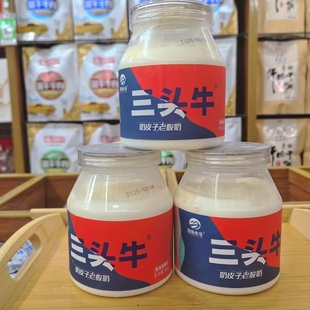 奶皮子酸奶图腾牧场三头牛奶皮子老酸奶内蒙经典老酸奶内蒙古特产