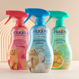 韩国正品SNUGGLE小熊喷雾衣物增香去异味清新皂香470ml衣物柔顺剂