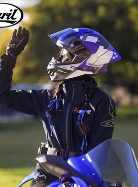 骑士网摩托车全盔CYRIL赛罗R1 PRO头盔女男士四季骑行蓝牙耳机3C