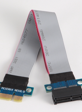 PCIE x1软排线转接卡 PCI-e 延长排线 PCI express 1X公转母插槽