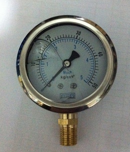 实体店批 耐震压力表 LA-100KG/10MPA 径向60表面接口PT1/4 现货