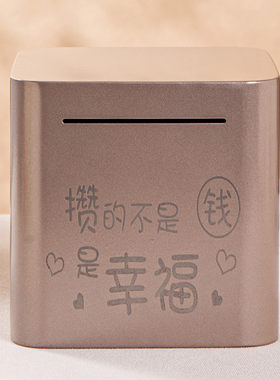 365天不锈钢防摔存钱罐只进不出
