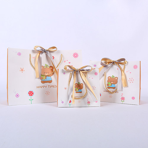 卡通礼品袋61儿童节零食手提纸袋加厚幼儿园可爱生日回礼包装袋
