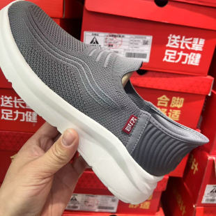 轻便中老年健步透气网面鞋 足力健老人鞋 一脚蹬爸爸鞋 新款 2025春季