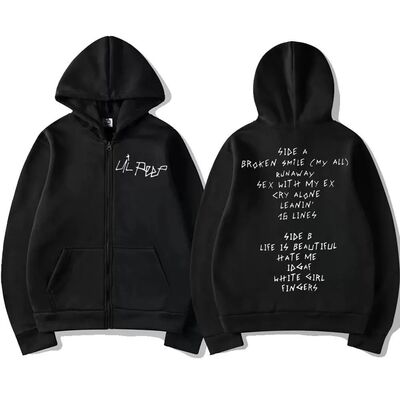 Rapper Lil Peep Tour Print Zipper Hoodies Men's Women Trend