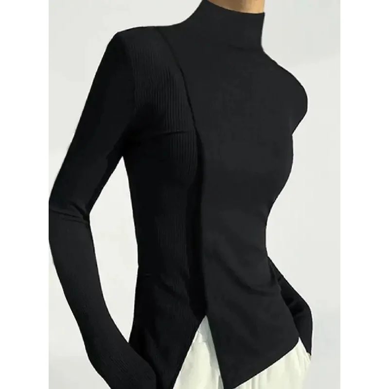 Autumn Fall Clothes 2024 Women Knitted Pullovers Turtleneck