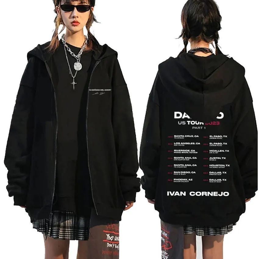 Ivan Cornejo Us Tour 2023 Zipper Hoodie Men's Clothing Overs