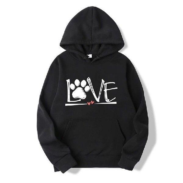 Love Print Hoodies for Women Men Harajuku Winter Sweater New