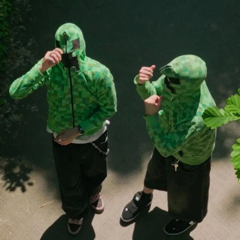 Streetwear Y2K Zip up hoodie Grunge Goth Aesthetics Graphic