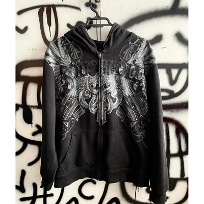 Affliction Zip Up Hoodies Men Women Street Hip Hop New Fashi