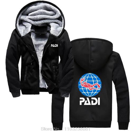 Scuba Driver Padi Hoodie Men Casual Cotton Hoody Hip Hop Jac