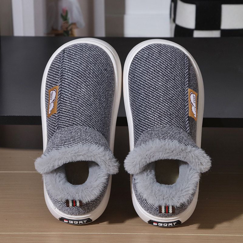 保暖棉鞋女冬季全包跟棉拖鞋可外穿加绒家居厚底防滑带后跟毛毛鞋