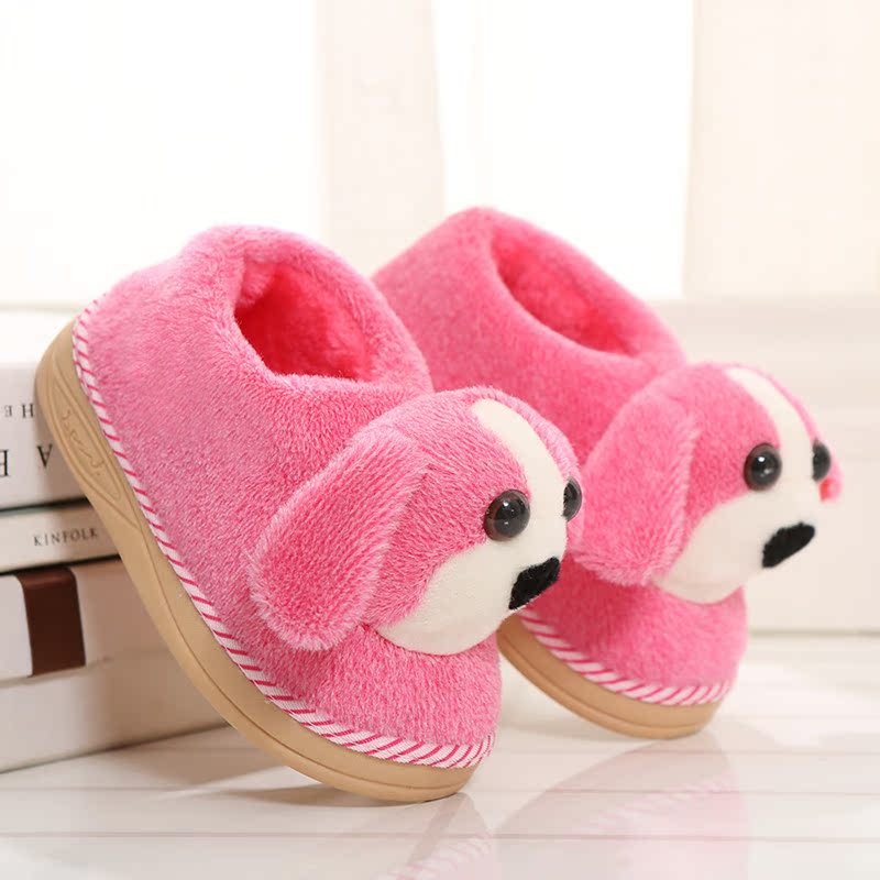Chaussons enfants en suède pour hiver - semelle caoutchouc - Ref 1031076 Image 3