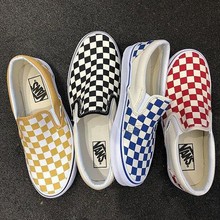 Vans Slip On 范斯经典款黑白棋盘格一脚蹬男女帆布鞋 VN-0EYEBWW