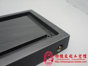 歙砚石茶盘整块原石茶具茶托工夫茶具乌金石茶海茶台排水茶盘单层