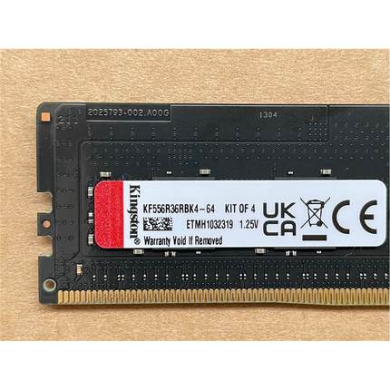 金士顿 DDR5 6000 64G(16G*4) /128G(16G*8) 高频内存条询价为准