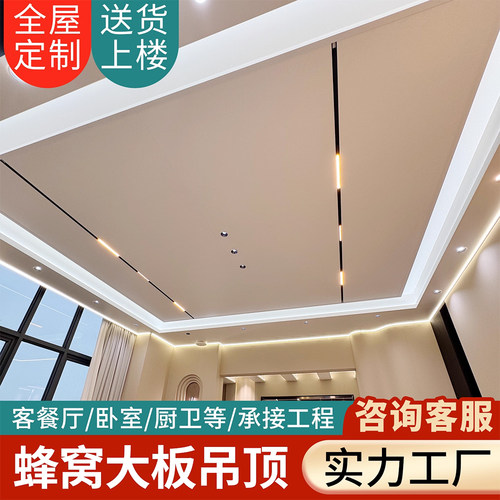 蜂窝大板集成吊顶厨房卫生间客厅阳台办公室蜂窝板铝扣板材料自装