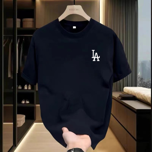 潮牌LA重磅纯棉夏季圆领短袖T恤