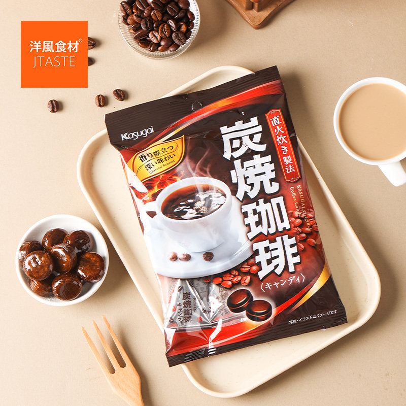 日本进口零食品 春日井 碳烧咖啡糖95g 香浓咖啡味休闲喜糖硬糖