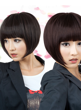 女生短假发波波头帅气仿真网红时尚蓬松齐刘海全头套人气新款包邮