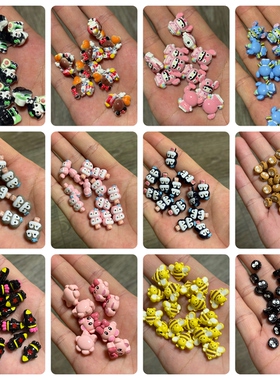 【合金】咖啡豆史迪仔kitty/企鹅/dimo蝴蝶结大象蜜蜂卡比Diy配饰