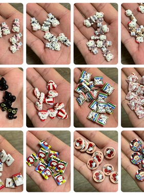 【合金】长腿KT糖果袋圆饼拉布布通孔潮流DIY手机包链配饰
