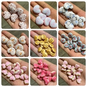 圣诞印花云朵蕾丝枕云朵通孔DIY配饰 百搭爆款 亚克力浮雕1号