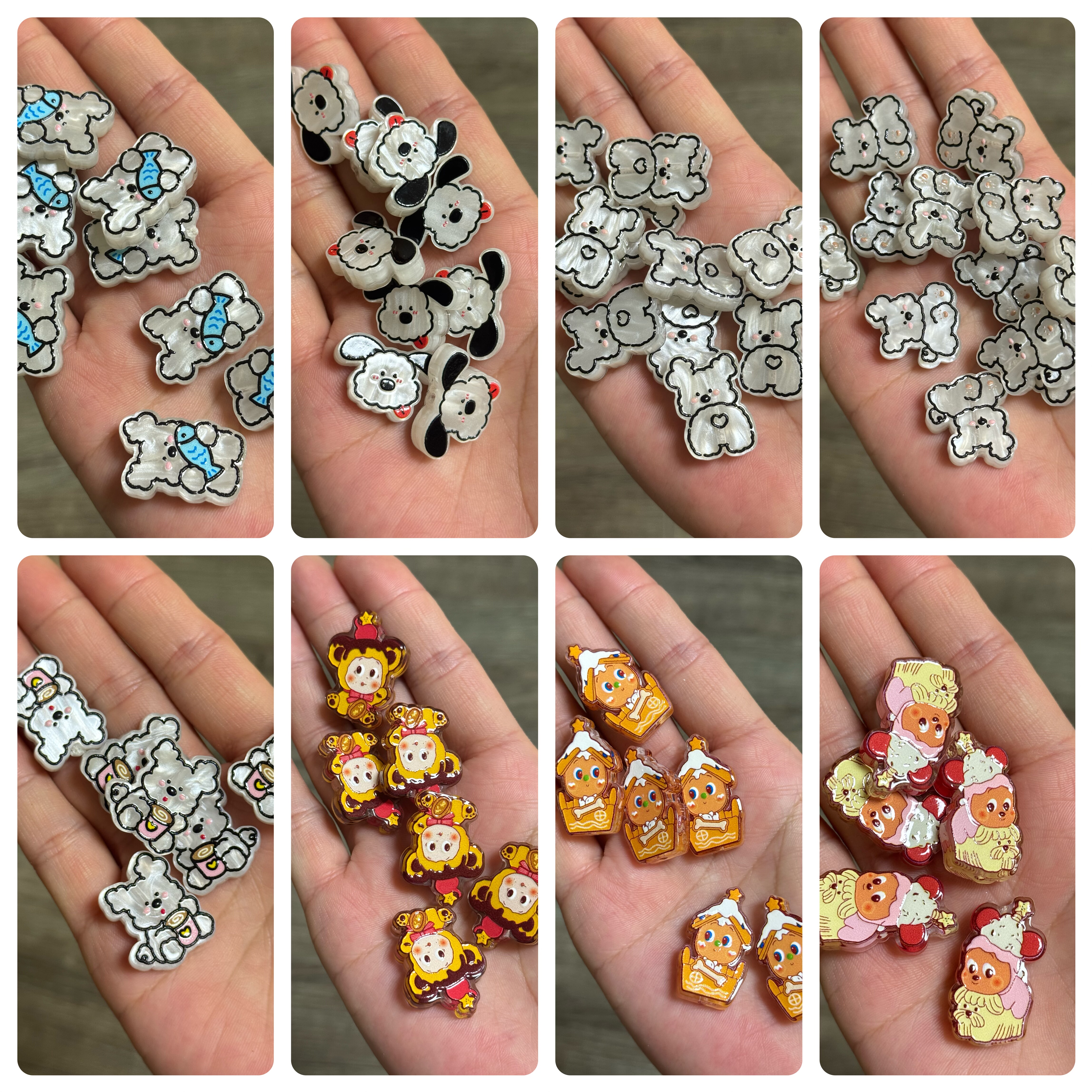 印花【2】黑皮kitty马里奥美少女公主小王子星星人面包DIY配饰