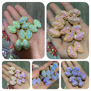 平替双吊人鱼姬合金蝴蝶结百搭甜美欧美Diy手机包链钥匙扣女配饰