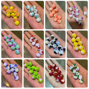 陈明家经典爱心珠通孔DIY百搭必入款手机包链钥匙扣女童饰品配件