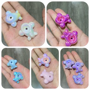 新爆手绘底胚镀彩高货飞机百搭可爱甜美DIY手包链钥匙扣车挂配饰