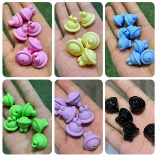 立体星球兔手绘底胚微瑕实色可爱甜美百搭DIY手包链钥匙扣女配饰