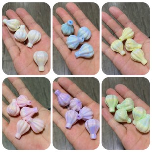 爆款抖音小热气球手绘底胚百搭可爱马卡龙DIY手包链钥匙扣女配饰