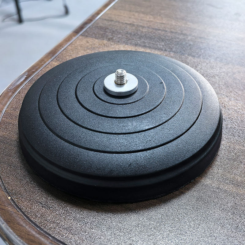 桌面圆盘底座手机支架1/4通用接口金属防滑底座手机直播支架配件