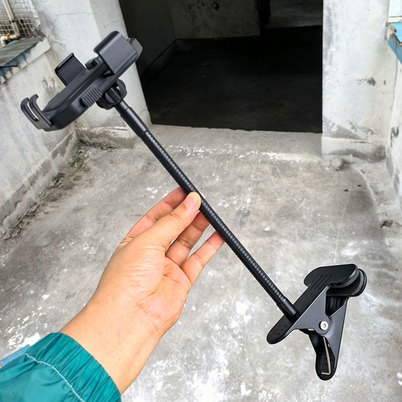 金属大力夹便携直播自拍支夹桌面稳固软管手机支撑架床头懒人支架