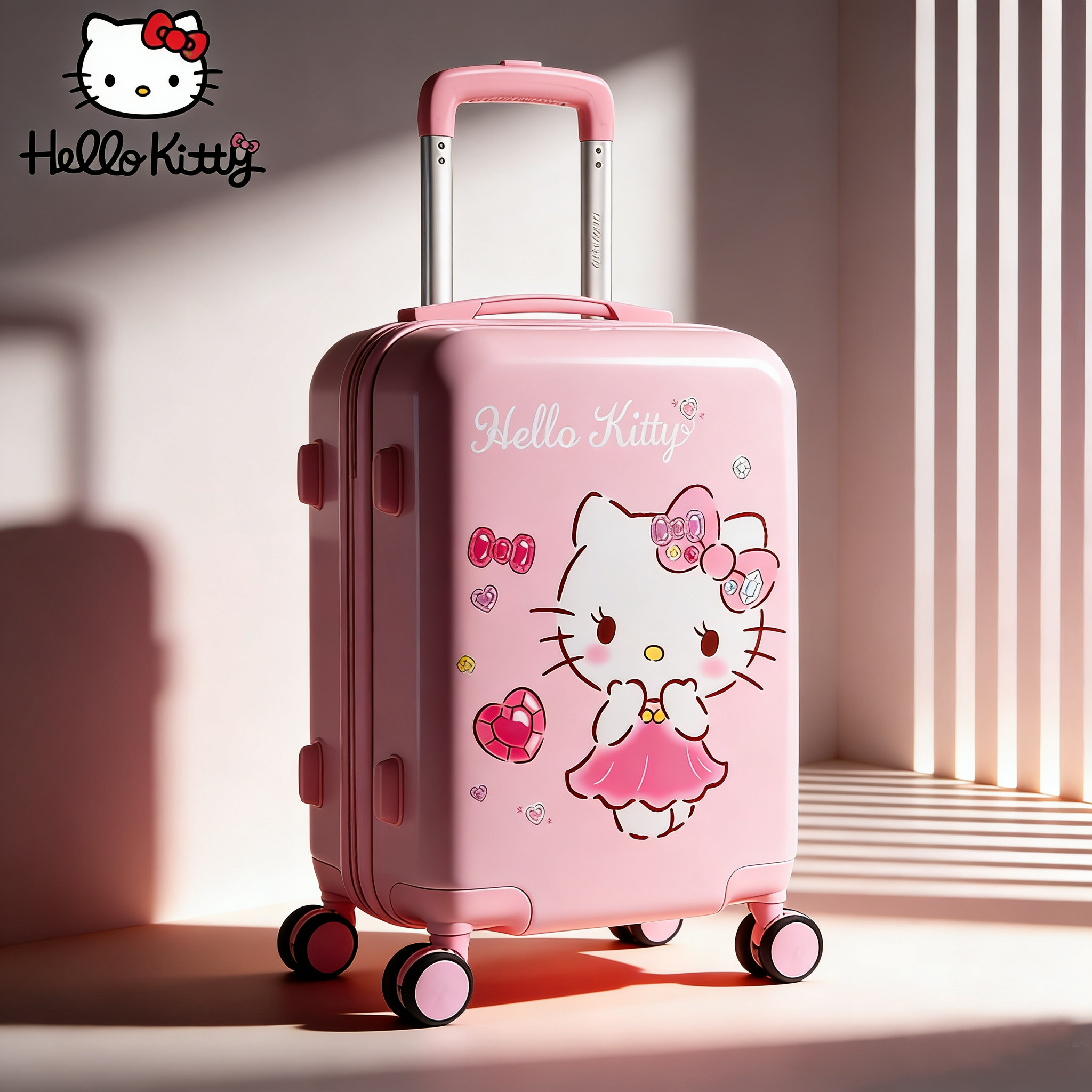 hellokitty儿童行李箱学生旅行箱宝宝卡通万向轮粉色可坐骑拉杆箱,玩具/童车/益智/积木/模型,拉杆箱,淘宝优惠券,粉丝福利购,淘宝优惠卷