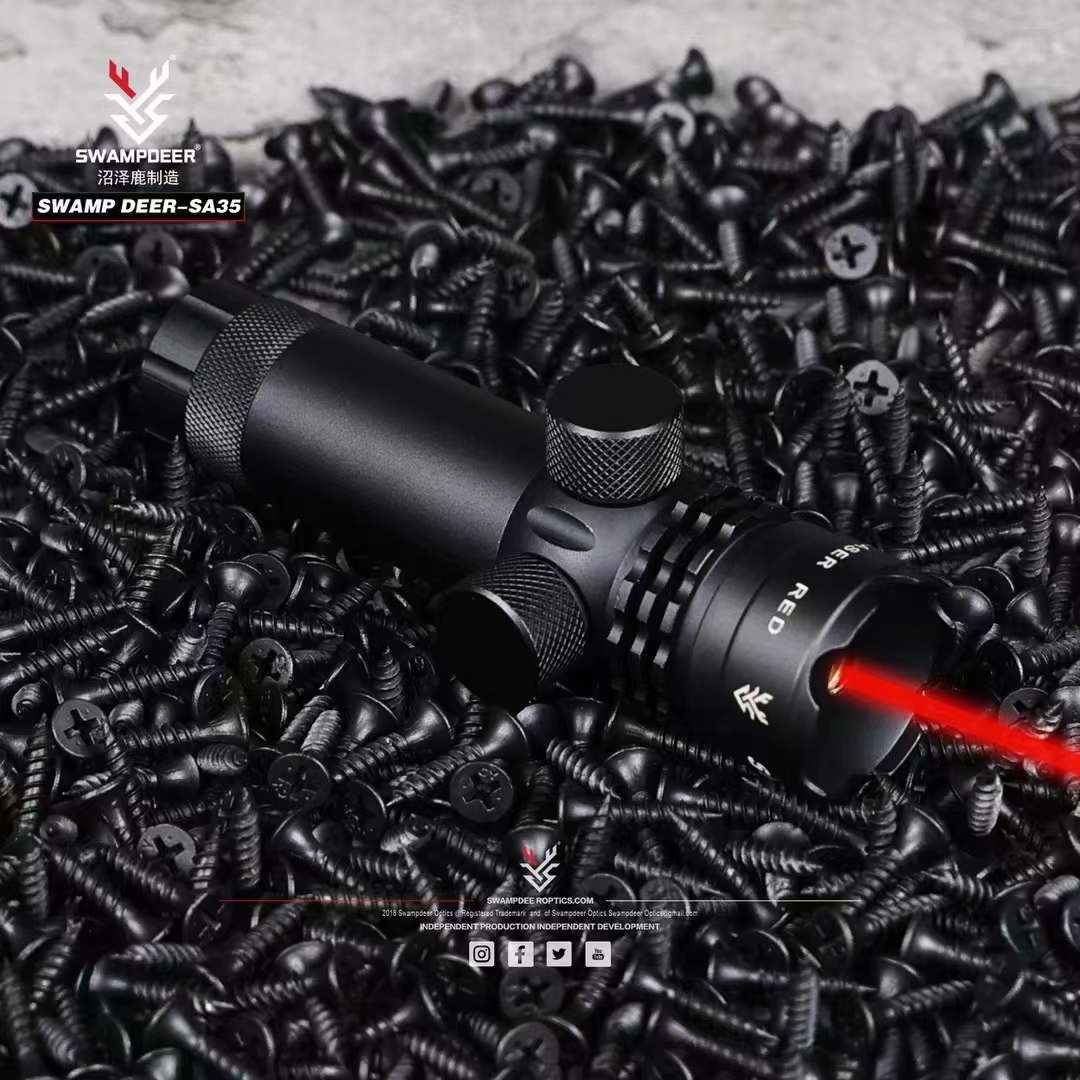 沼泽鹿新款SA35镭射激光户外指点器红激光红镭射带支架