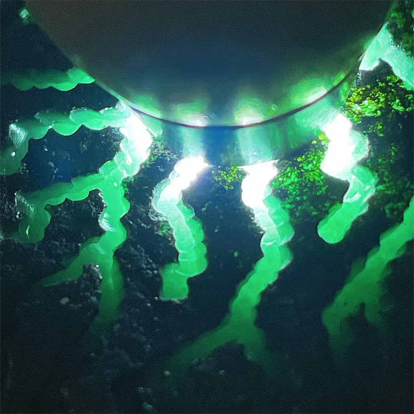 AA21256缅甸天然翡翠原石老坑莫西沙场口开窗手镯料 重2.1公斤