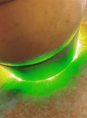 H04548缅甸天然翡翠原石老坑木那场口色带料重0.4公斤