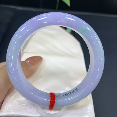 天然翡翠紫罗兰平安镯