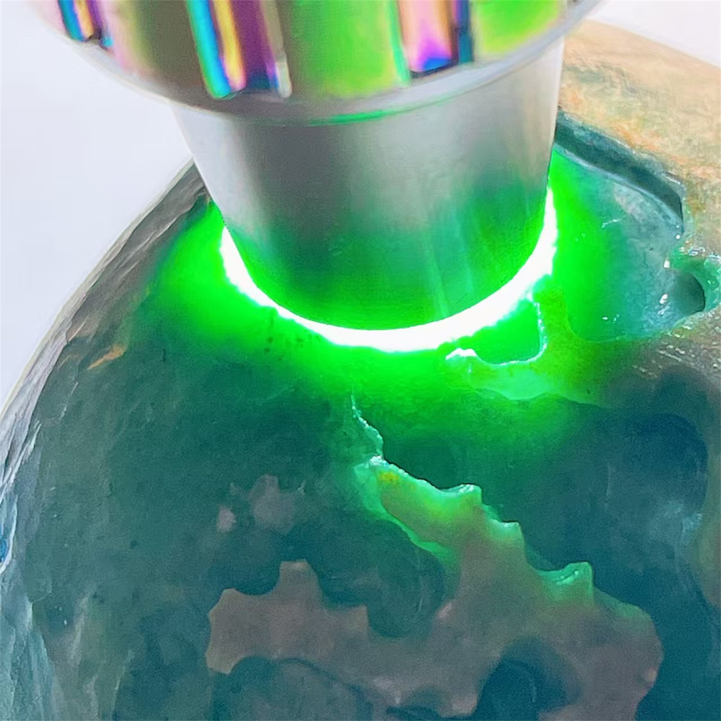 A54 精品缅甸天然翡翠原石老坑后江场口色料牌子料  重428克