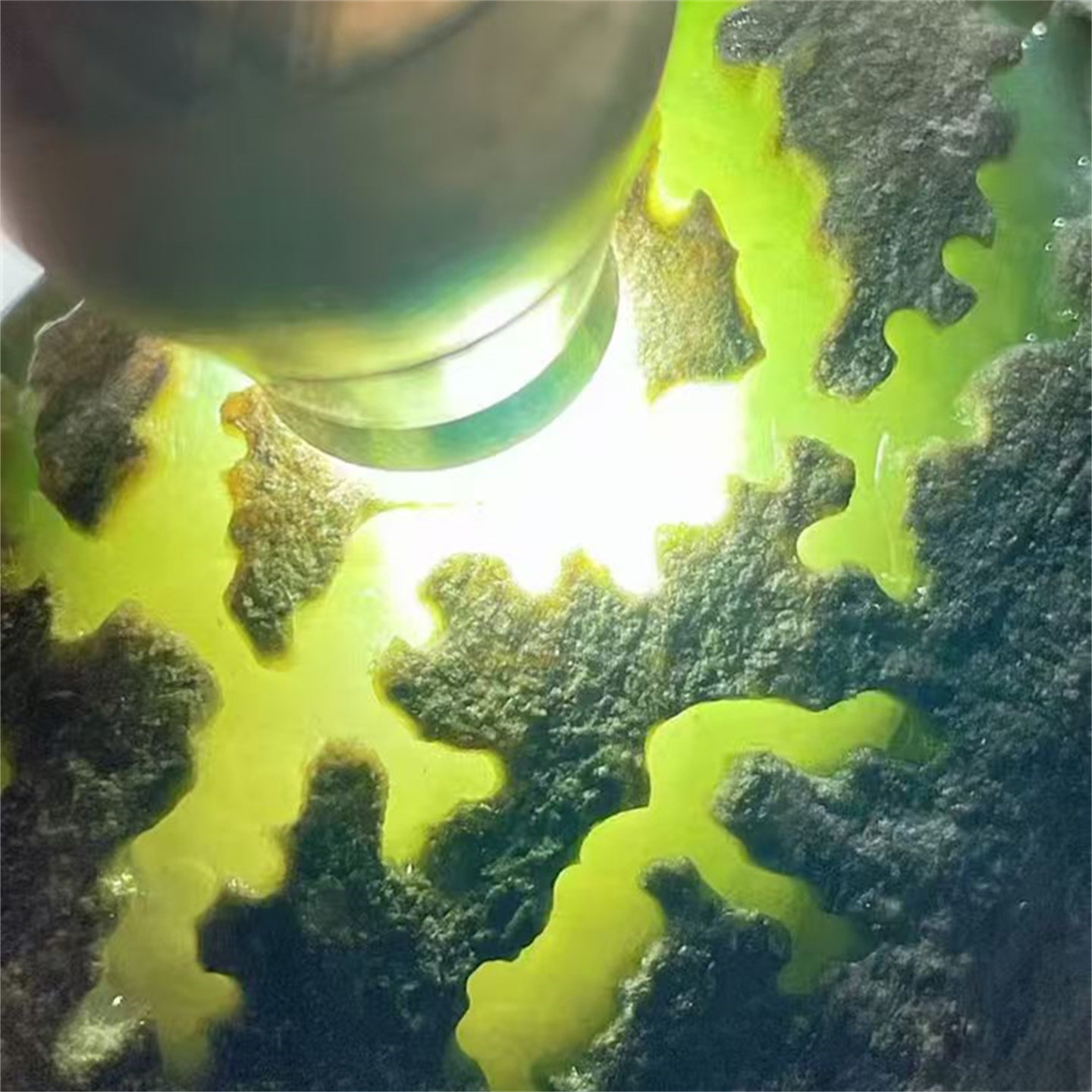 AT10028 缅甸天然翡翠原石老坑后江场口开窗飘花手镯料重1.35公斤