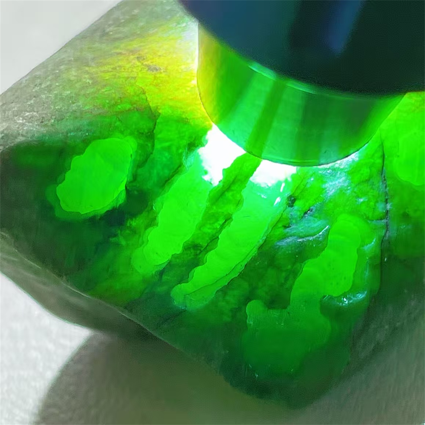 精品缅甸天然翡翠原石色料