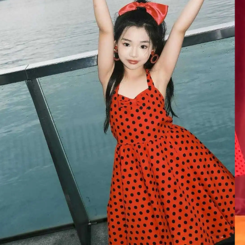 舞蹈8090走秀服幼儿园港风演出服港风儿童年代连衣裙女童表演复古,童装/婴儿装/亲子装,儿童演出服,淘宝优惠券,粉丝福利购,淘宝优惠卷