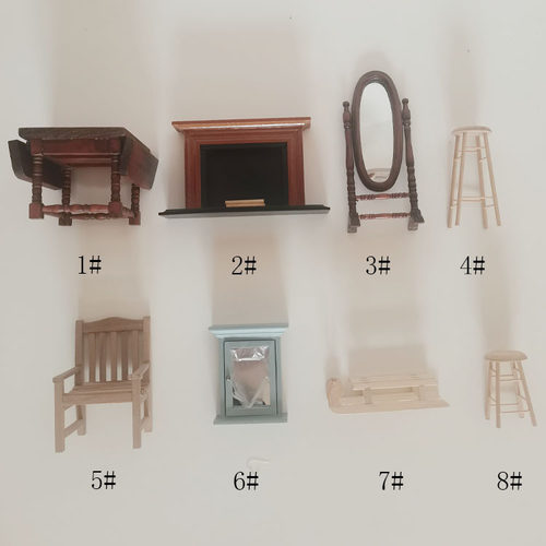 1:12娃娃屋dollhouse迷你木制小家具模型过家家玩具捡漏宝贝D457