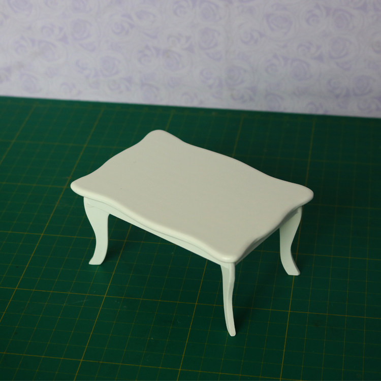 1:12 인형의 집 인형의 집 미니 나무 소형 ??가구 모델 흰색 테이블 D145