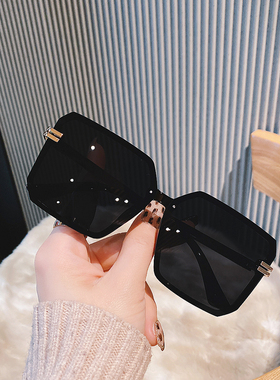 网红款ins墨镜新款潮女韩版偏光太阳镜男士时尚街拍大脸显瘦眼镜