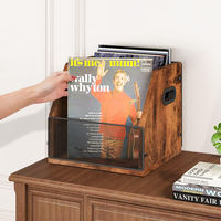 The vinyl record storage box, desktop magazine storage box, CD storage box and storage rack can hold up to 60 records thumbnail 5