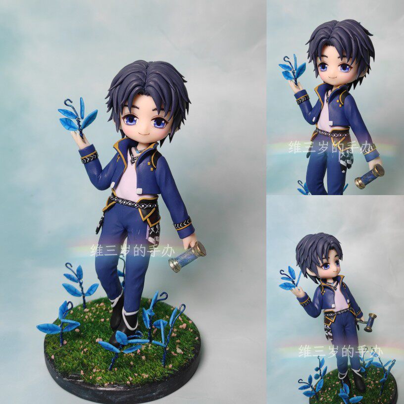 唐三手办定制软陶斗罗大陆周边来图定做粘土人泥人人偶车摆件